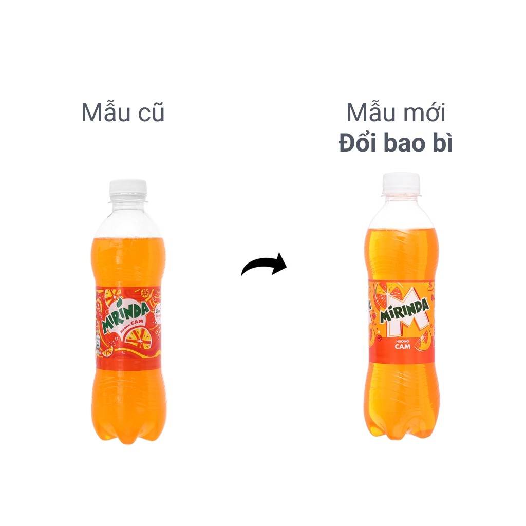 Thùng 24 chai nước ngọt Mirinda hương cam 390ml