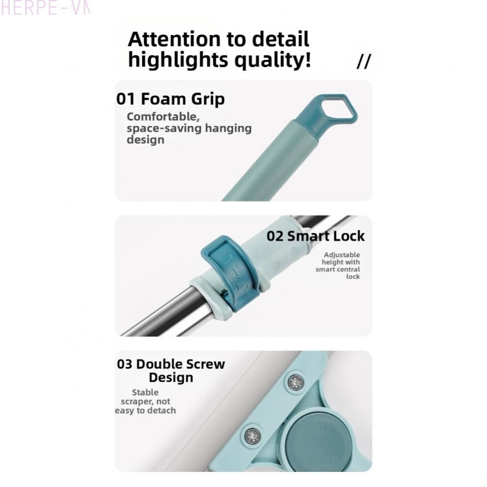 [HERPEVN]Multi Surface Floor Wiper with 180 Degree Rotatable Silicone Rubber Blade Design[Ready stoc