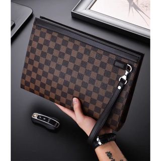 Túi ly hợp da nam phong cách kinh doanh Túi đeo tay chất lượng cao chống thấm nước