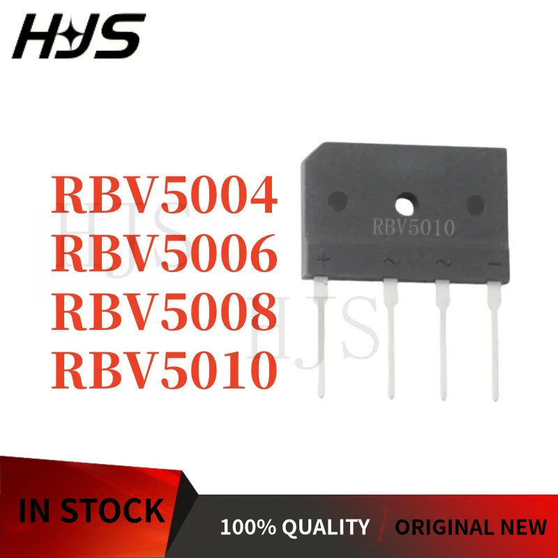 5 chiếc RBV5010 RBV5006 RBV5008 RBV5004 Bộ khuếch đại công suất cao cầu phẳng chỉnh lưu cầu