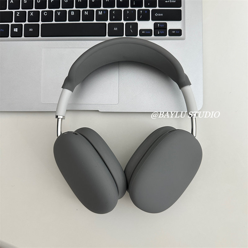 Phong Cách Hàn Quốc ins Blogger Cùng Phong Cách Silicon Lỏng Graphite Xám Airpod max2 Vỏ Bảo Vệ Thế 