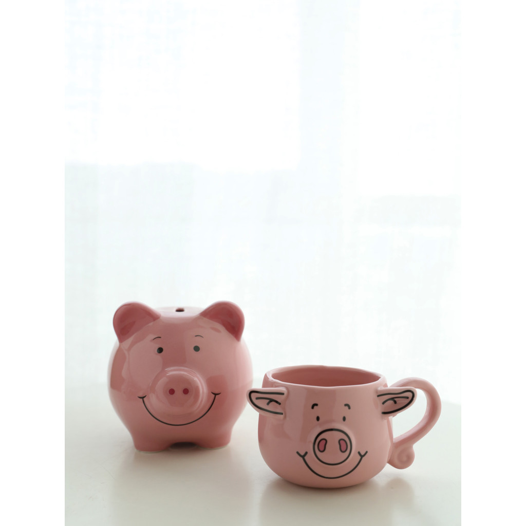 MUse Garden MUse Garden Pig Sao Hồng Pesi Pig Gốm Heo Đất Heo Đất Trang Trí