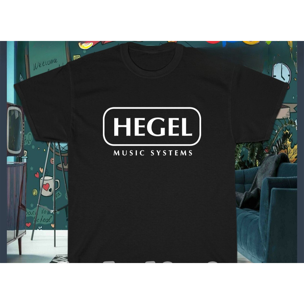 Áo thun nam có Logo hệ thống âm nhạc Hegel 100% Cotton