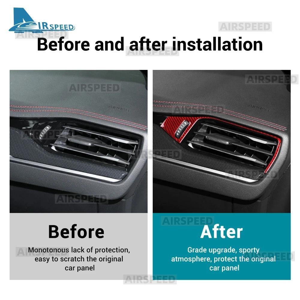 Thật Mềm Sợi Carbon Phía Trước Ô Tô Hành Khách Cửa Thoát Khí Viền Miếng Dán Dành Cho Xe Ford Focus /