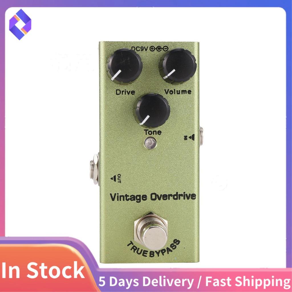 Bàn đạp hiệu ứng đàn guitar điện Mini Bàn đạp đàn guitar điện Vintage Overdrive cho đàn guitar điện
