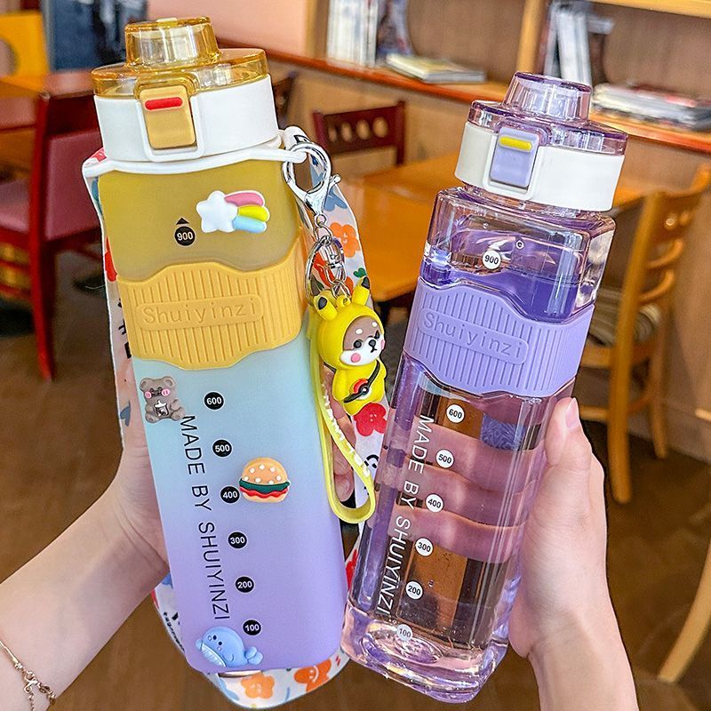 New Product#[Shop Hot Sale]ins Plastic Straw Cup Student Summer High-Value Water Cup Fresh Sports Hi