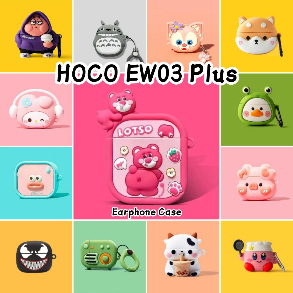 【Hot sale】Cho HOCO EW03 Plus ốp tai ng Case Bộ sưu tập dễ thương Vỏ Bảo Vệ Hộp Sạc Tai Nghe NO.3