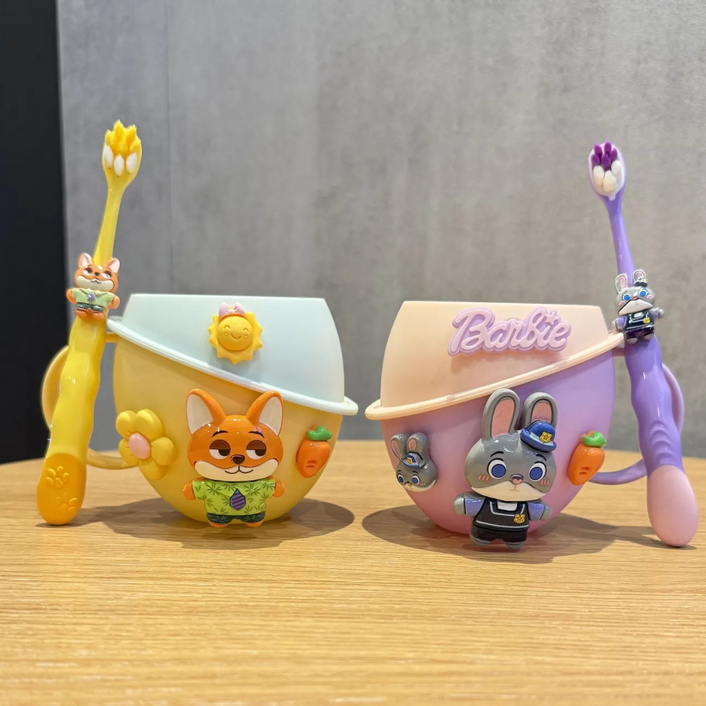 [Trang chủ vui nhộn] Crazy Animal City Planet Cup Trẻ em Chải nước súc miệng Cốc cho bé Hoạt hình dễ
