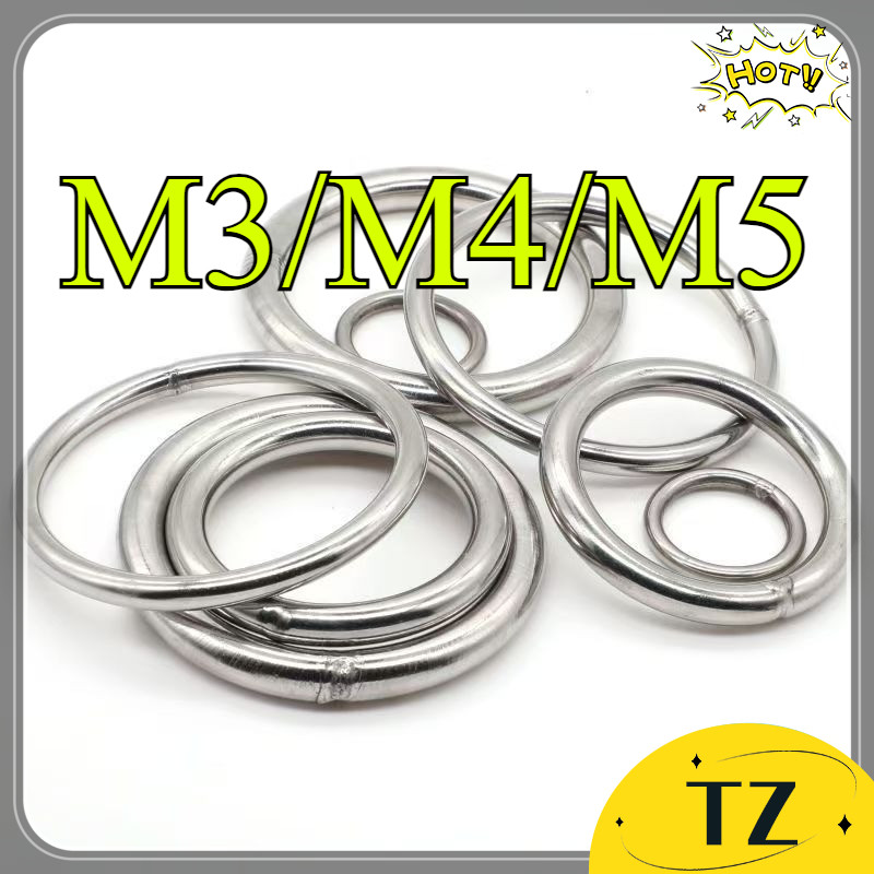 Vòng chữ O hàn rắn bằng thép không gỉ 304, vòng thép nâng, vòng kết nối võng yoga, vòng kéo tay thú 