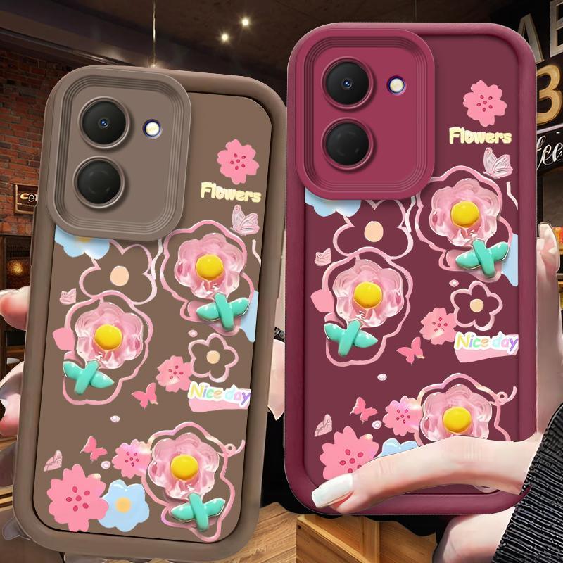 Ốp Cho Tecno Spark GO 3 Spark GO 2 Spark Go 1Cartoon Flowers Ốp Điện Thoại Techno Spark GO3 GO2 Go1 