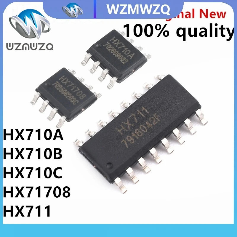 5 chiếc HX710A HX710B HX710C HX71708 HX711 HX712 SOP-16 cảm biến nhiệt độ kỹ thuật số IC SOP-8