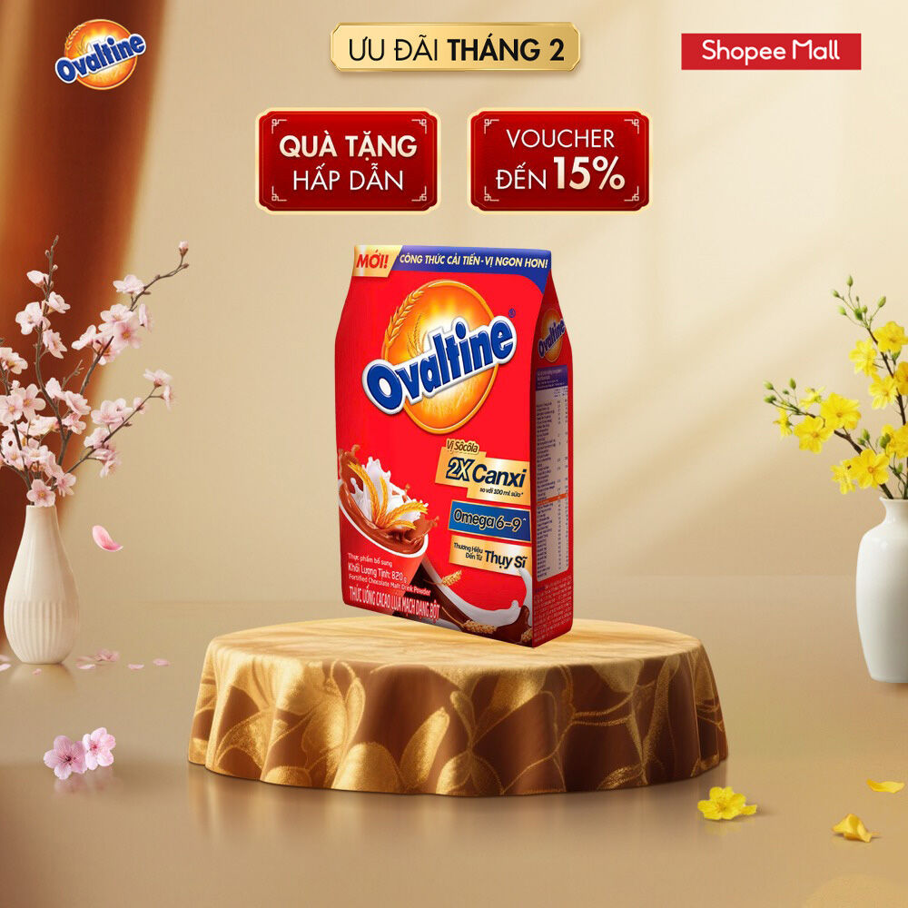 Thức Uống Cacao Lúa Mạch Dạng Bột Ovaltine 820G