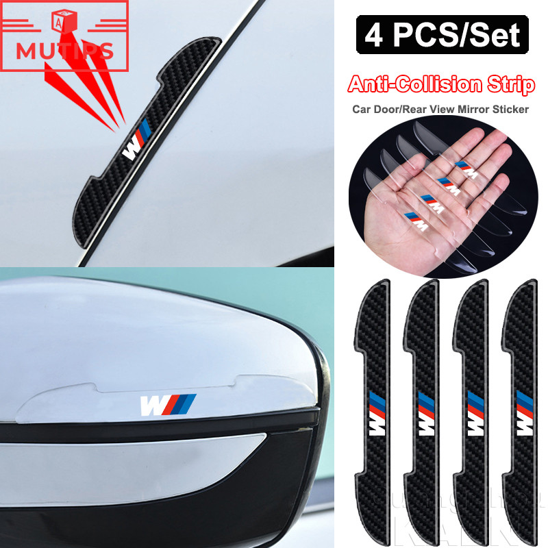 4 BMW M Power Cửa Ô Tô Chống Va Chạm Dải Cửa Bên Bảo Vệ Gương Chiếu Hậu Chống Trầy Xước Cho F30 F10 