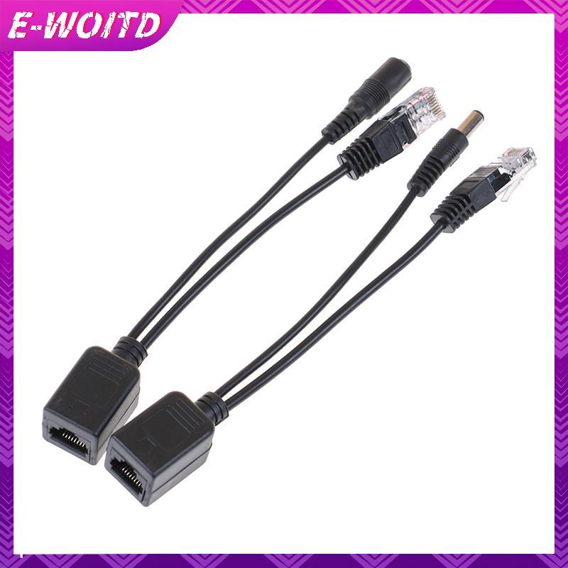 E-WOITD 1 Bộ Cáp POE Nguồn Điện Thụ Động Qua Ethernet Adapter Cáp POE Splitter Injector E-WOITD