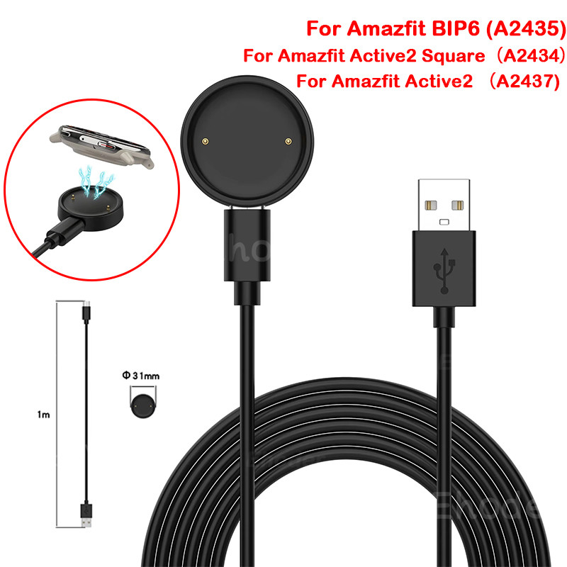 Dành Cho Huami Amazfit Bip6 Active2 Đế Sạc Vuông Đồng Hồ Thông Minh Sạc Từ Tính Cho Active 2 Bip 6 a