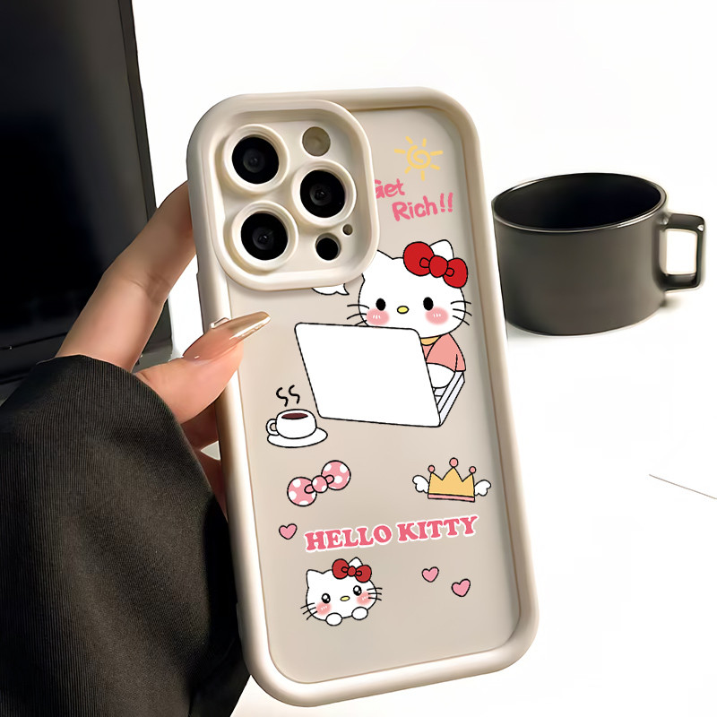 Ốp Lưng Công việc Hello Kitty cho OPPO A9 2020/A5S/A3S/A3X/A5 pro/A15/A16/A16K/A17 TPU Soft Shell ch