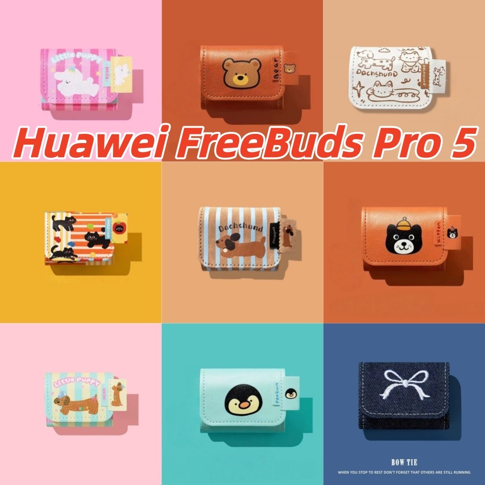 [Còn hàng] Dành cho Ốp lưng Huawei FreeBuds Pro 5 Vỏ tai nghe dệt may hoạt hình dễ thương