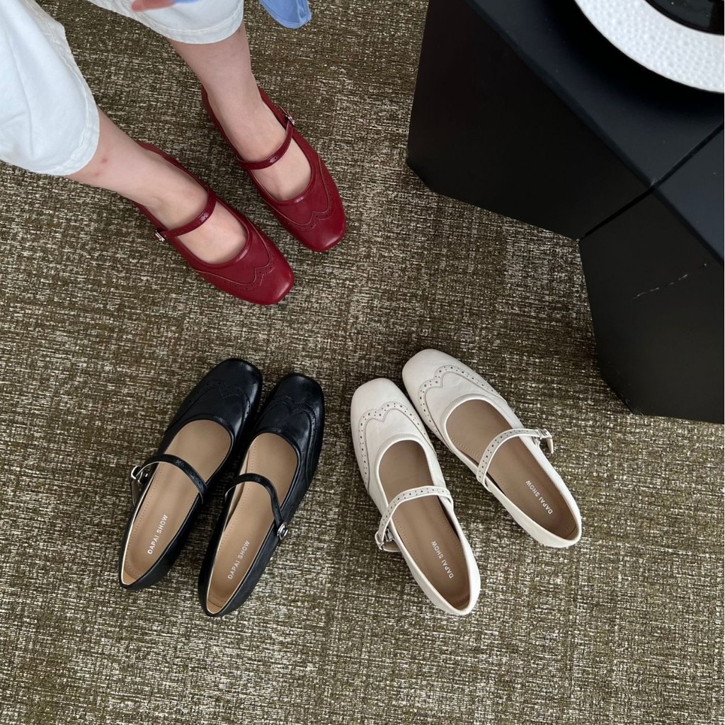 [Lamode] 2026 Retro Niche Design Ren-Up Rỗng Bên Trong Tăng Chiều Cao Giày Nữ Phù Hợp Với Người Đi L