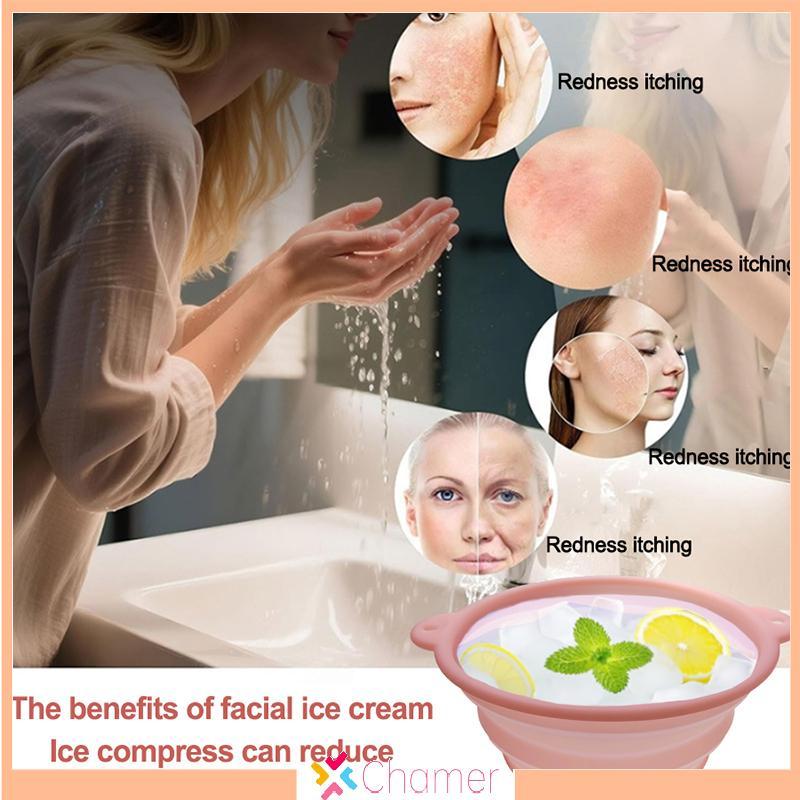 [Chamer] Chậu gấp Silicone Mặt Ice Bát tắm có thể gập lại Silicone Ice Bath Bát rửa hiệu quả Chậu rử