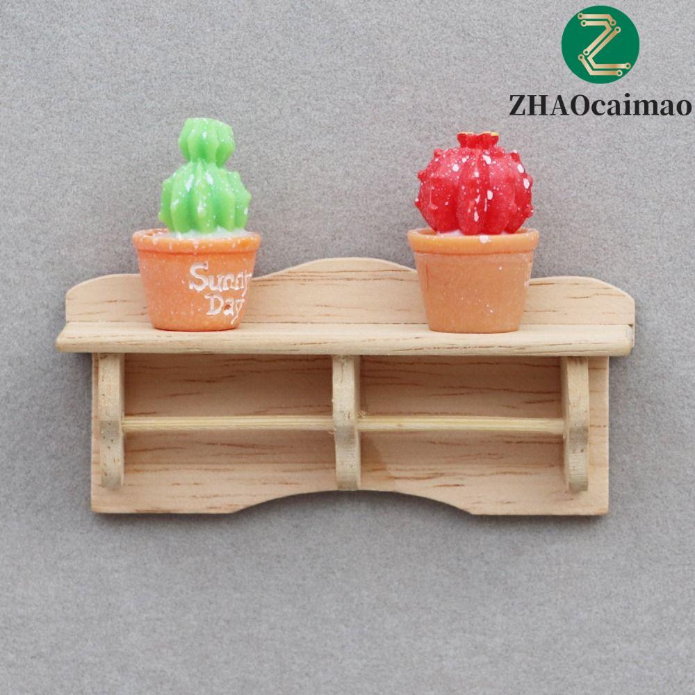 ZHAOCAIMAO Giá Để Đồ Nhà Búp Bê, Tủ Treo Bằng Gỗ Thu Nhỏ Nhà Búp Bê, Giá Để Đồ Nội Thất Búp Bê Giá T