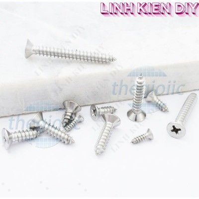 [10 Cái]- Vít Nhọn KA M6 x 20mm 304 Linh Kiện DIY