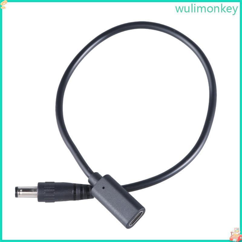 WU 11 8 inch Type C sang DC5525 Dây nguồn Cáp nối dài từ đầu cái sang đầu đực