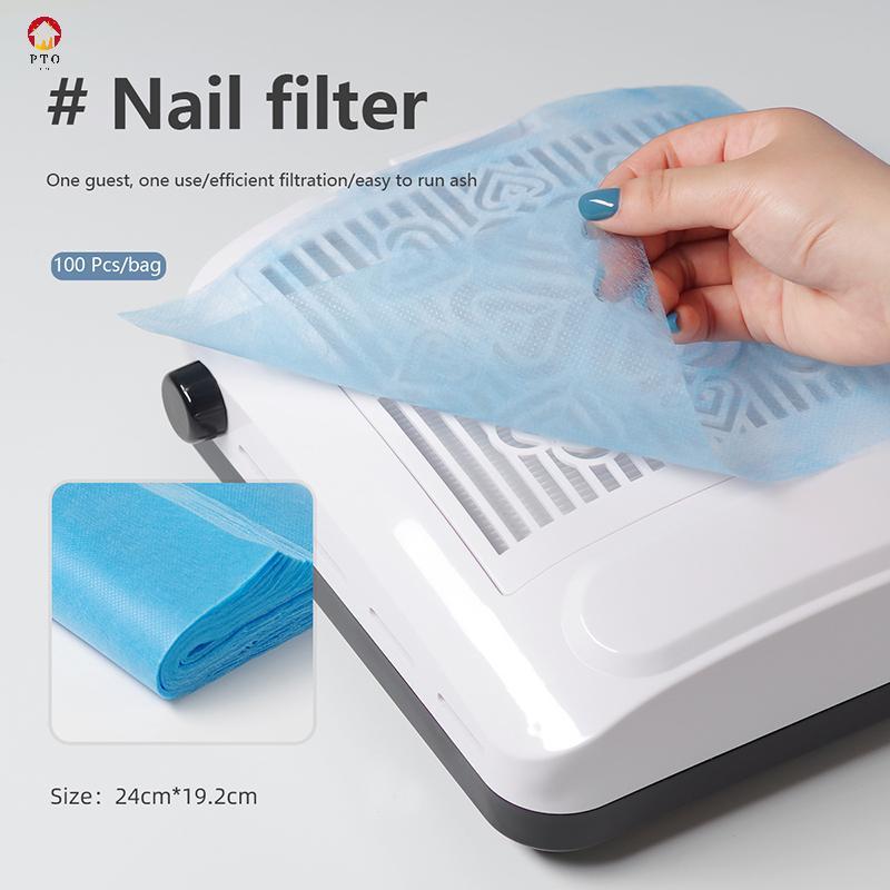[pto] 100 Chiếc Nail Vacuum Clean Collector Filter Paper Chống Bụi Thay Thế Nail Vacuum Clean Filter