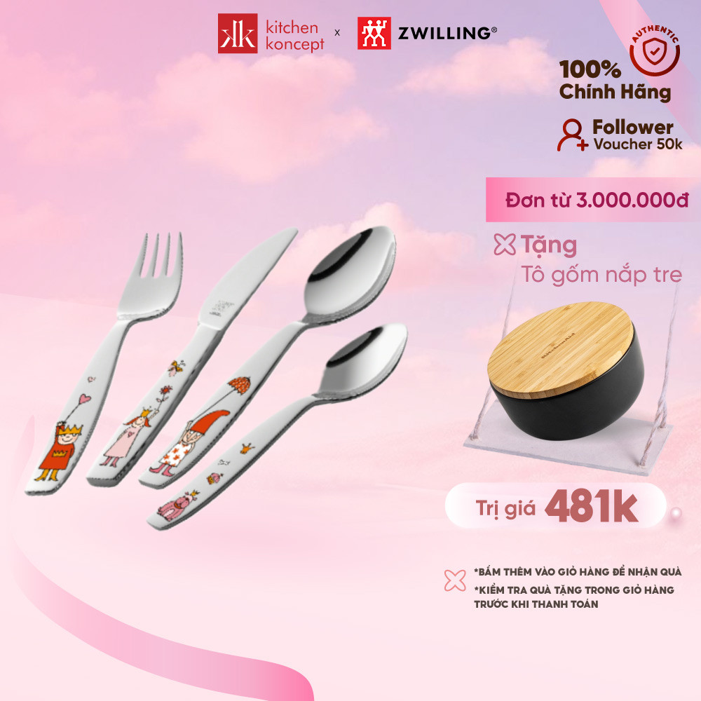 Bộ Muỗng Nĩa Trẻ Em Emilie Zwilling Children's Flatware - 4 Món