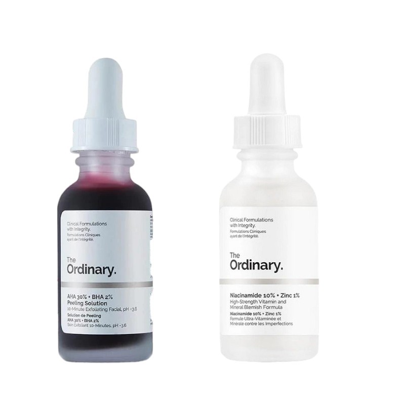 The Ordinary serum Niacinamide 10% + Zinc 1% và peel ordinary 30% giảm mụn,nám,trắng da 30ml