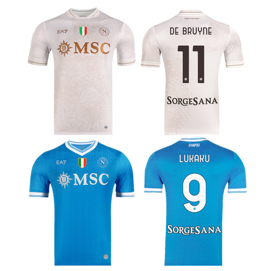 S-XXXXL Napoli Jersey phiên bản sân khách 2025/26, size từ S đến XXXXL