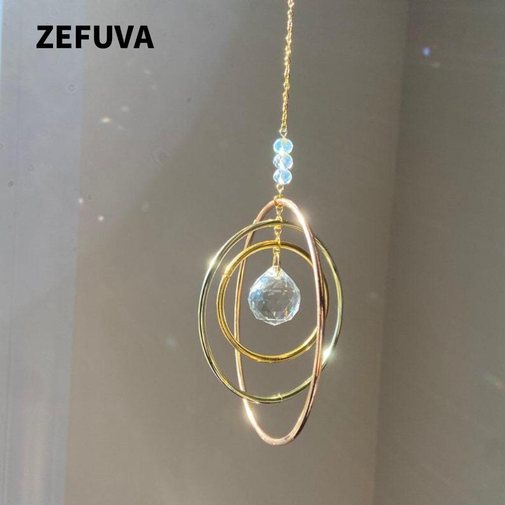 ZEFUVA Crystal Sun Catcher, Mặt dây chuyền trang trí Crystal Crystal Mặt dây chuyền trang trí, Hình 