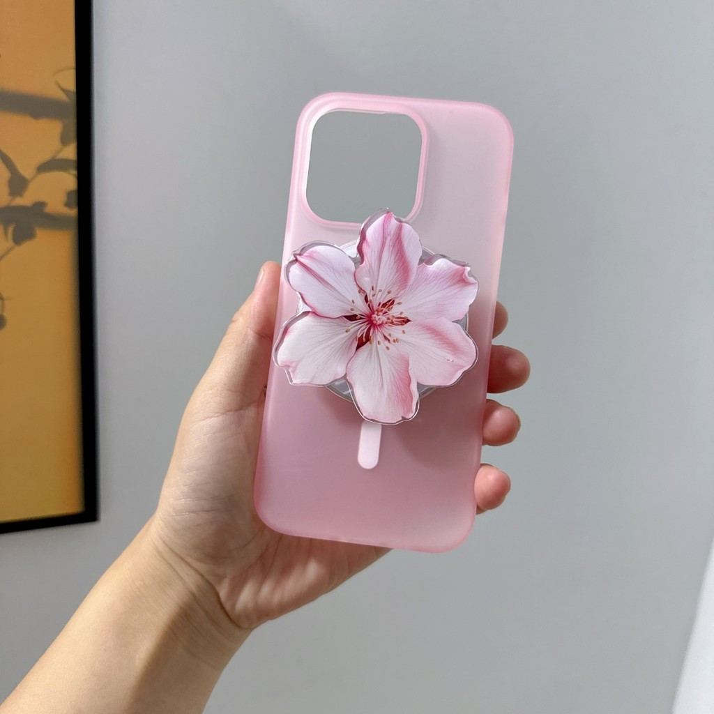 Thời Trang 3D Phong Lan Từ Gấp Giá Đỡ Điện Thoại Chống Sốc Ổ Cắm Lưng Grip Network Hot Talent Khuyến