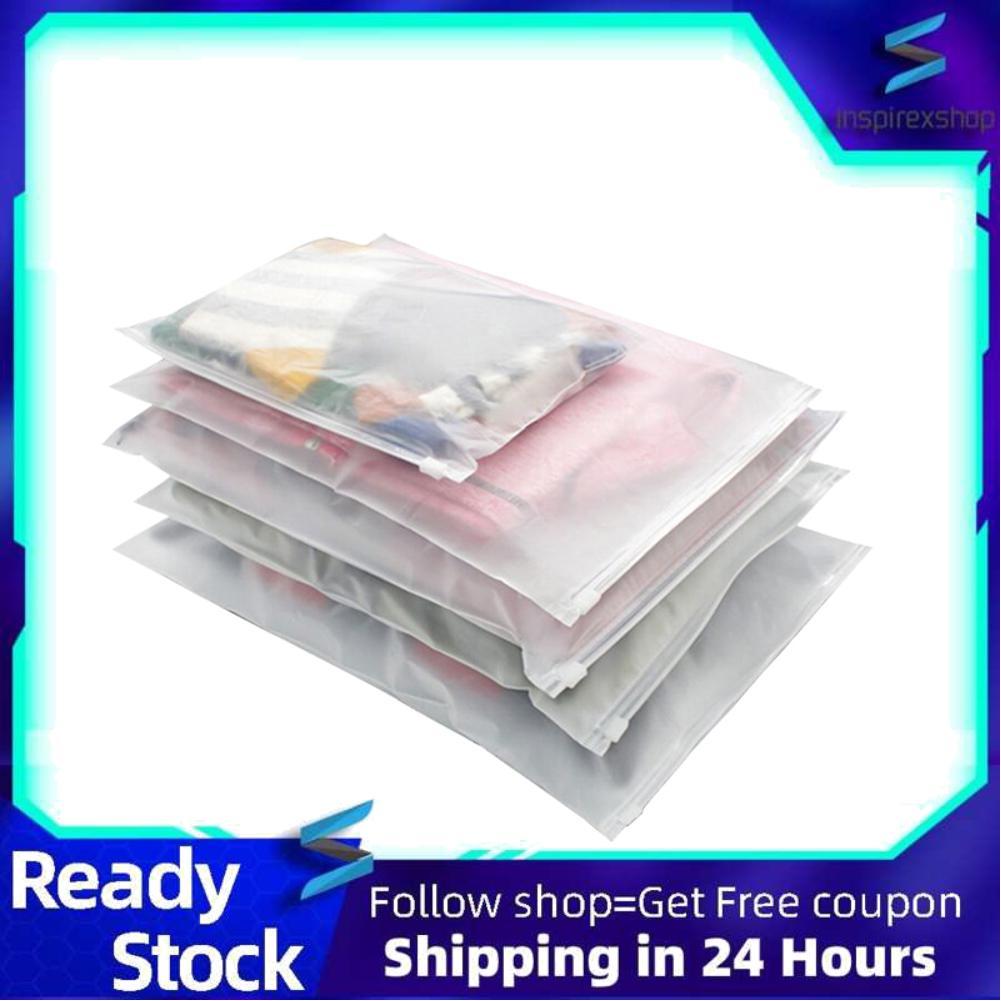 Inspirexshop Inspirexshop 50 Túi Đóng Gói Dây Kéo Mờ Trong Suốt 7.9x11.0in Niêm phong chắc chắn Chất