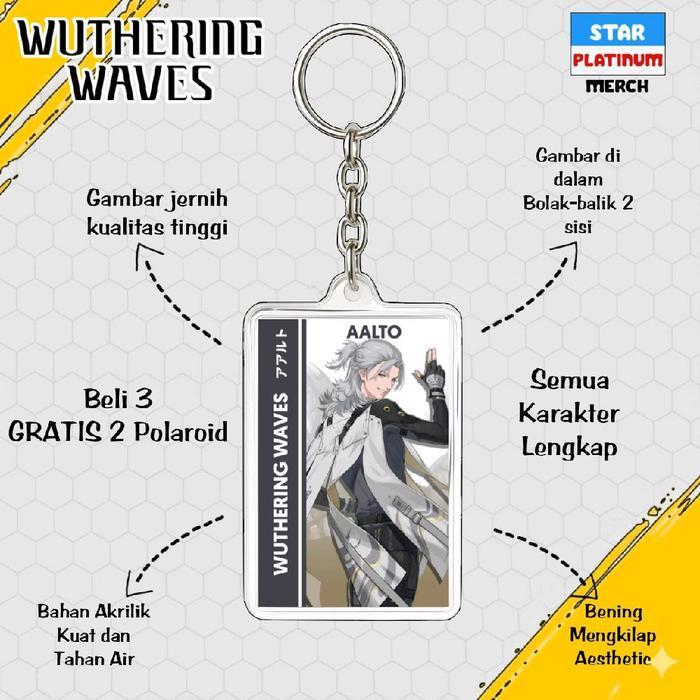 Gantungan Kunci Wuthering Waves - Keychain Wuthering Waves - Ganci Anime Game -