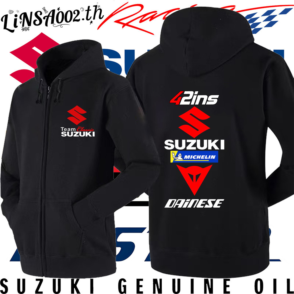 Suzuki Xe Máy Đua Áo Khoác Dây Kéo Áo Len Jaket Suzuki MotoGp Đội Đua Nam Tay Dài Áo Khoác Mồ Hôi 09