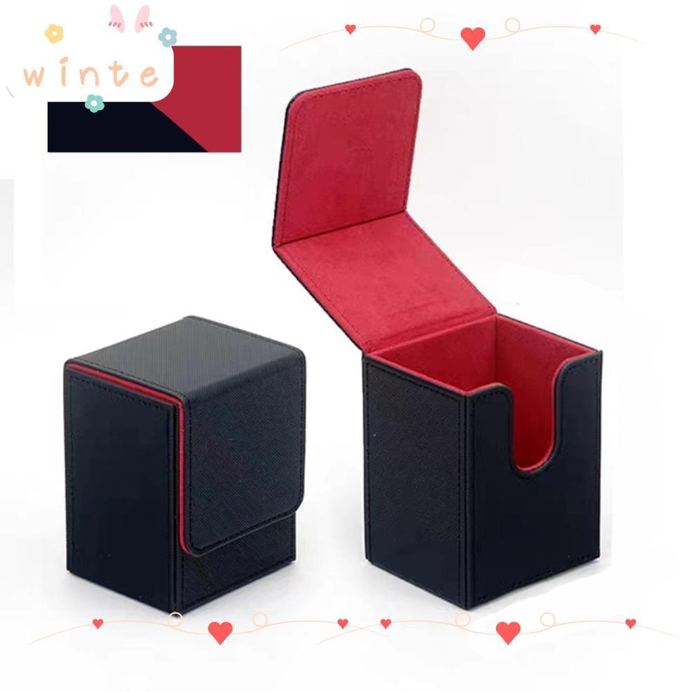 WINTE Game MTG Trading Card Holder, PU Organizer Deck Box, Collection Box Storage Collectible Game P