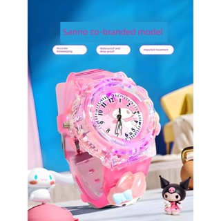Đồng hồ trẻ em Nhật Bản Đồ chơi đồng hồ phát sáng Kuromi Đồng hồ bé gái Đồng hồ điện tử Giai điệu Đồng hồ nhỏ hoạt hình