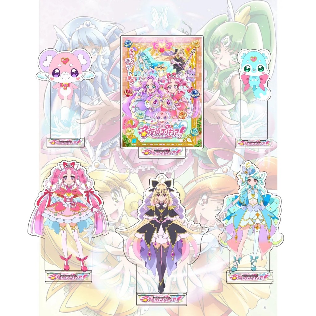 Standee Anime Wonderful Precure Mô Hình Mica Acrylic 15cm Trang Trí Bàn Học Decor Xinh Xắn Quà Tặng 