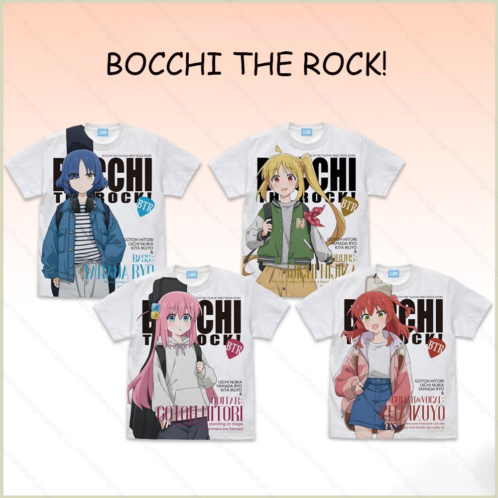 XS1 Bocchi the Rock Hitori Goto Ryo Yamada Nijika Ijichi Ikyuo Kita Cosplay vải 3D Áo thun Anime tay