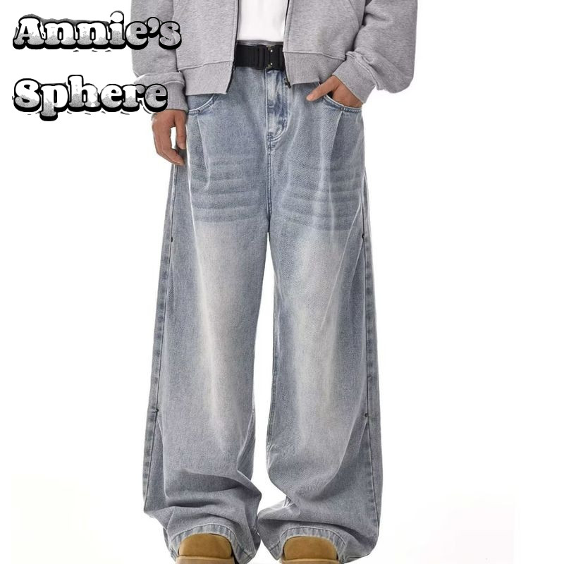 Quần Jean Annie's Sphere Phong Cách Cổ Điển, Chân Thẳng, Tương Phản