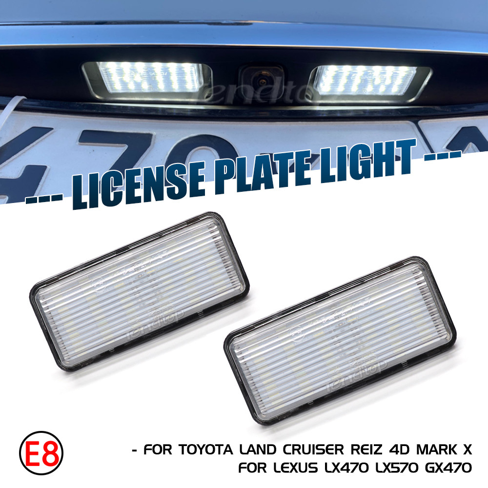 2 Chiếc Đèn 18LED Gắn Biển Số Xe Hơi Toyota Land Cruiser 100 120 Prado Land Cruiser 200 Lexus LX470 