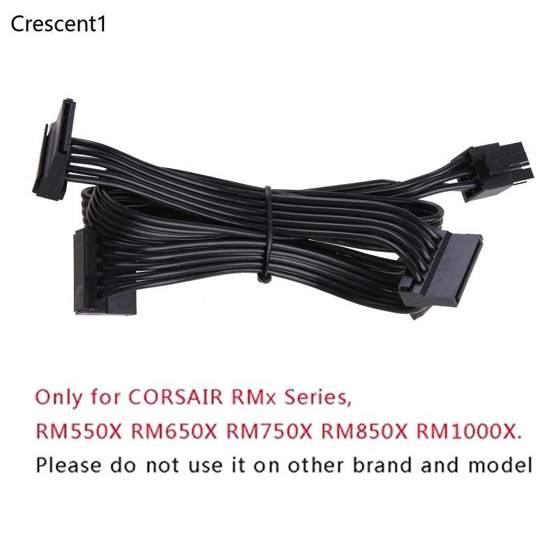 CRE Chất Lượng PCI-E 6 Pin Nam 1 Đến 4 Nữ Bộ Chia Nguồn Cung Cấp Cáp Cho Corsair RM650X RM750X RM850