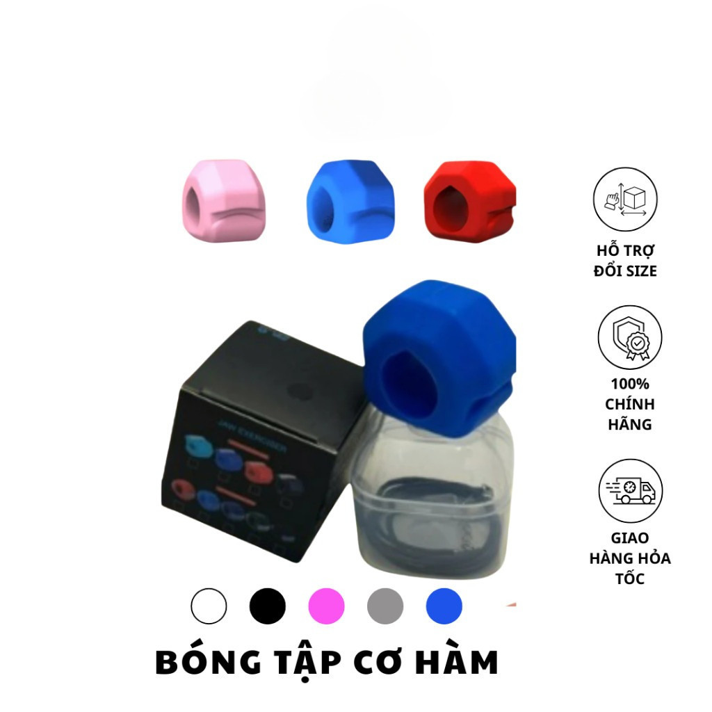 Bóng tập cơ hàm , cụng cụ tập chewing mewing jawliner jawsize giảm mỡ mặt nọng cằm cải thiện mặt lệc