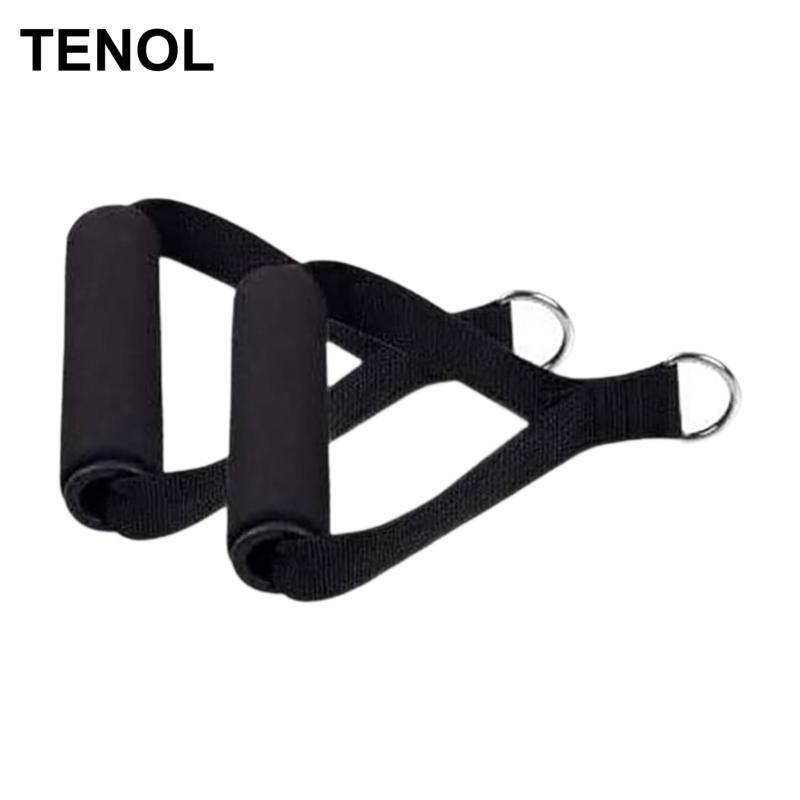 TENOL Tay cầm dây kháng TPE chất lượng cao với cuff chống trượt - Phụ kiện hoàn hảo cho phòng gym tạ