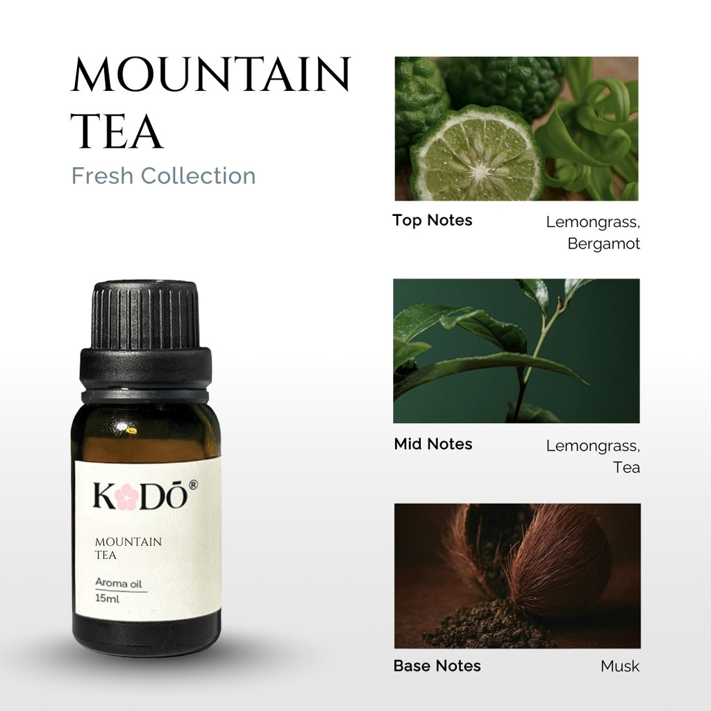 Tinh Dầu Nước Hoa KODO Mountain Tea – Tinh Dầu Thơm Phòng Hương Trà Xanh Chanh Sả Thanh Mát, Thư Giã
