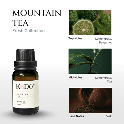 Tinh Dầu Nước Hoa KODO Mountain Tea – Tinh Dầu Thơm Phòng Hương Trà Xanh Chanh Sả Thanh Mát, Thư Giãn