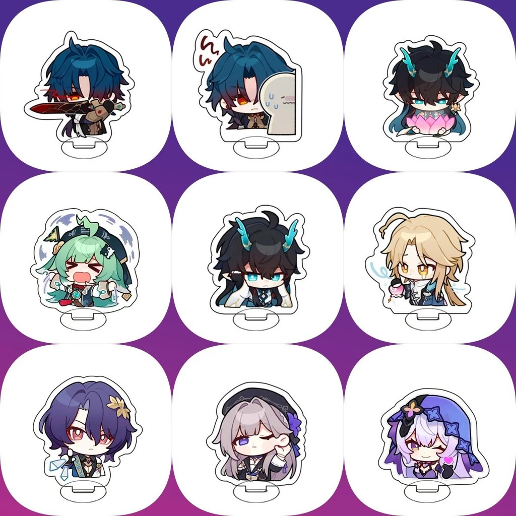 Standee Honkai Star Rail mô hình nhân vật game Chibi 10cm Acrylic trang trí bàn học Blade Dan Heng I