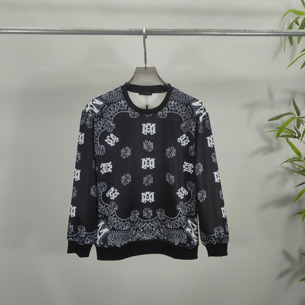 95KT Casablanc* Fashionable new autumn and winter round-neck long-sleeve sweatshirt with full-print 