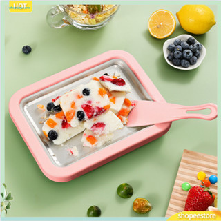 Shopeestore| Máy làm sữa chua Máy làm kem Khuôn làm kem bằng thép không gỉ Máy làm kem cuộn Diy Máy làm sữa chua đông lạnh không điện Dễ dàng tại nhà Món tráng miệng để làm mới cho Đông Nam