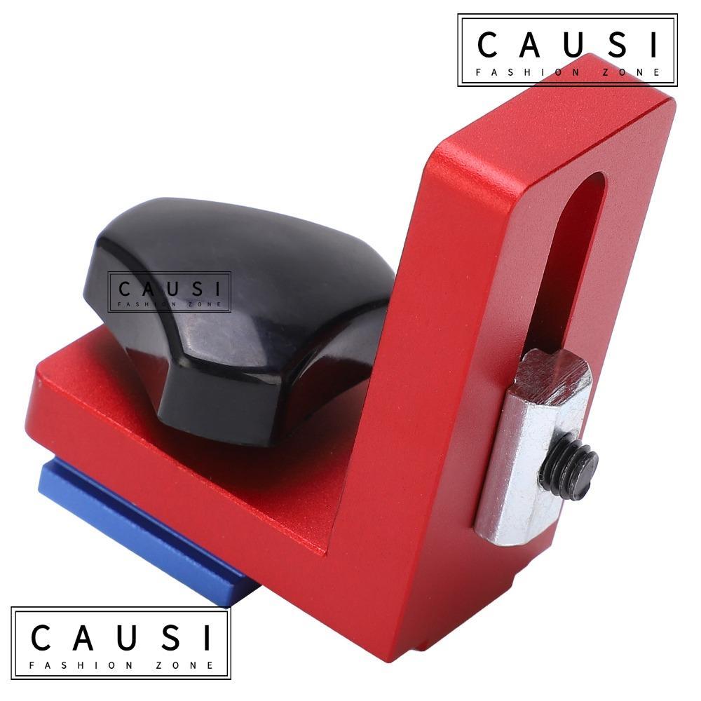 CAUSI 2 chiếc ​Miter Track Stop, 30 Loại Giá đỡ trượt T-Track màu đỏ, Hợp kim nhôm bền cho 30 T-Trac